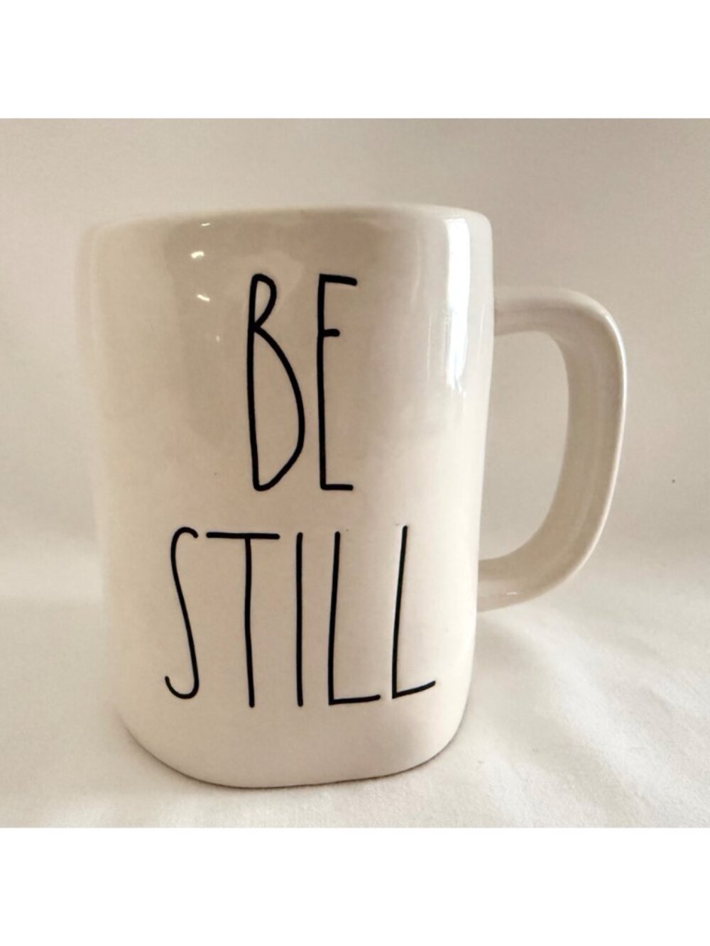 Rae Dunn Be Still Mug White Artisan Collection Farmhouse 16 oz Coffee Cup - Picture 6 of 12